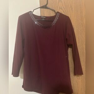 Red long sleeve top